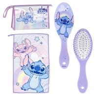 3- Dílná Hygienická Taštička Lilo a Stitch a Angel , Barva - Fialová