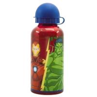 Alu Láhev Avengers Hulk Ironman Captain Marvel Captain America , Velikost lahve - 400 ml , Barva - Červená