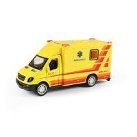 Auto ambulance / sanitka kov/plast 10 cm , Barva - Žltá