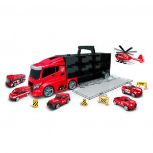 Auto hasiči v kufri 2v1 s dráhou