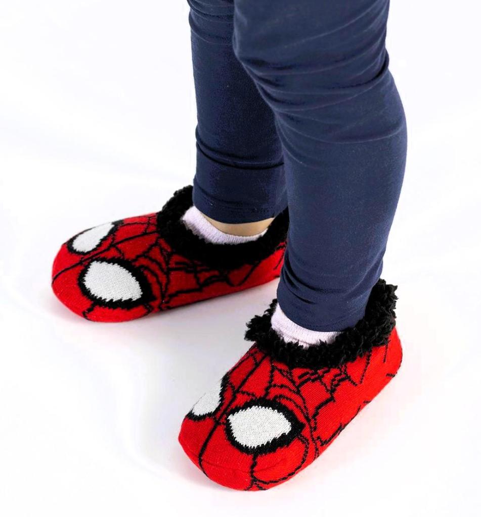 papuče spiderman červená