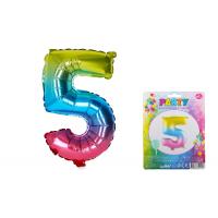 Balónik nafukovací - číslo 5 , Barva - Barevná