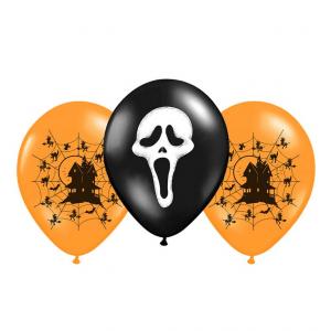 Balónik nafukovacie s potlačou Halloween 3ks