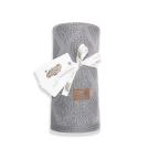 Pletená deka do kočíka bavlna bambus šedá , Barva - Šedá , Rozměr textilu - 80x100