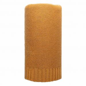 Bambusová pletená deka NEW BABY , Barva - Žltá , Rozměr textilu - 80x100