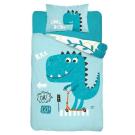 Bambusové obliečky do postieľky Dino , Barva - Tyrkysová , Rozměr textilu - 100x135