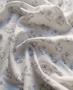 Bavlnená tetra osuška Zajac , Rozměr textilu - 90x100