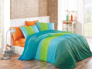 Obliečky Colorful , Barva - Modro-zelená , Rozměr textilu - 140x200