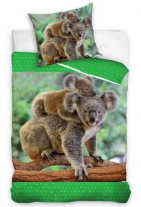 Obliečky Medvedík Koala , Barva - Zelená , Rozměr textilu - 140x200