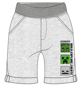 BERMUDY MINECRAFT , Velikost - 140 , Barva - Šedá