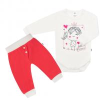 Body a tepláčky New Baby Funny , Velikost - 56 , Barva - Smotanová