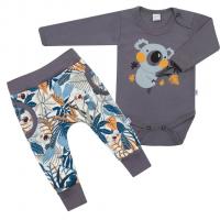 Body a tepláčky New Baby Rebel , Velikost - 56 , Barva - Grafit
