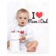 Body I Love Mum and Dad , Velikost - 68 , Barva - Biela-3
