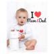 Body I Love Mum and Dad , Velikost - 62 , Barva - Biela-3