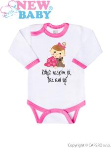 Body Když nespím já, tak ani vy , Barva - Bílo-růžová , Velikost - 80