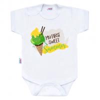 Body MY FIRST SWEET Summer , Velikost - 50 , Barva - Bielo-zelená