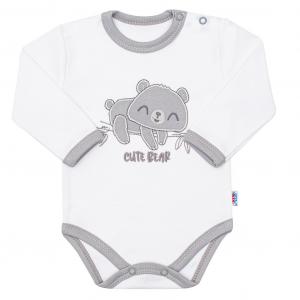 Body New Baby Cute Bear , Barva - Bílo-šedá