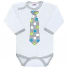 Body New Baby s kravatou s bodkami , Velikost - 80 , Barva - Biela