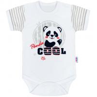 Body s krátkym rukávom Panda , Velikost - 86 , Barva - Šedá