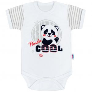 Body s krátkym rukávom Panda , Barva - Šedá