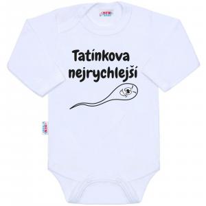 Body s potlačou Oteckovho najrýchlejšie , Velikost - 86 , Barva - Biela