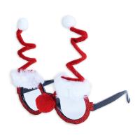 Okuliare vianočné Santa Claus , Barva - Bielo-červená