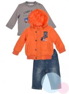 Bunda, tričko a nohavice Mickey , Velikost - 68 , Barva - Oranžová