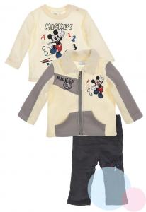 Bunda, tričko a nohavice Mickey , Barva - Krémová