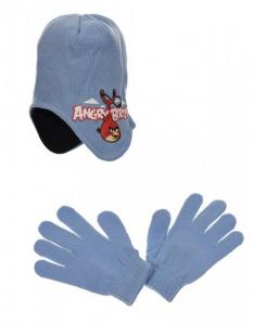Čiapka a rukavice Angry Birds , Barva - Světlo modrá