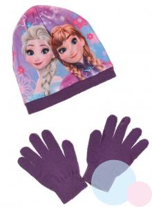 Čiapka a rukavice Frozen , Barva - Fialová