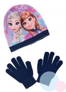 Čiapka a rukavice Frozen , Barva - Tmavo modrá