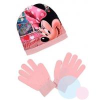 Čiapka a rukavice Minnie , Velikost čepice - 54 , Barva - Ružová