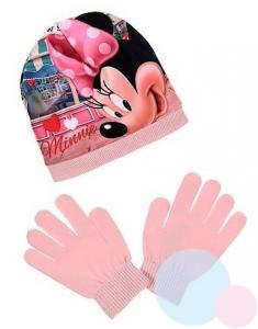 Čiapka a rukavice Minnie , Barva - Ružová