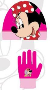 Čiapka a rukavice Minnie , Barva - Tmavo ružová