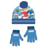 Čepice a rukavice Sonic , Velikost čepice - 52-54 , Barva - Modrá