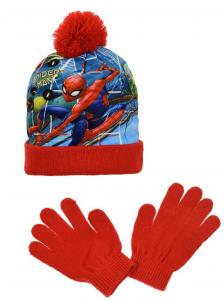 Čiapka a rukavice Spiderman , Barva - Červená