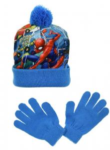 Čiapka a rukavice Spiderman , Barva - Modrá