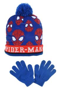 Čiapky a rukavice Spiderman , Velikost čepice - 52 , Barva - Modrá