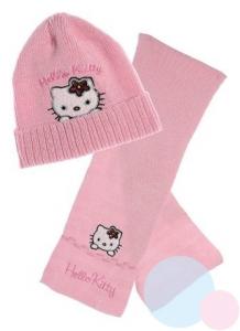 Čiapka a šál Hello Kitty , Barva - Ružová