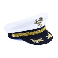 Čiapka námorník - kapitán , Barva - Biela