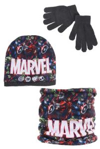 Čiapka, rukavice a nákrčník Avengers , Barva - Antracitová