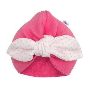 Čiapočka turban For Girls dots , Velikost - 80 , Barva - Ružová