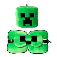 cestovný vankúš s maskou na oči Minecraft , Barva - Zelená