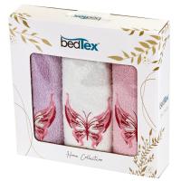 Froté uteráky 3 ks Motýľ , Barva - Ružová , Rozměr textilu - 30x50