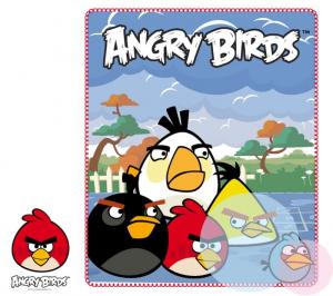 Deka Angry Birds , Rozměr textilu - 120x140
