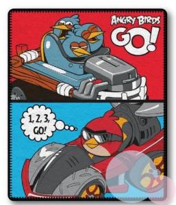 Deka Angry Birds , Barva - Modro-červená , Rozměr textilu - 120x150