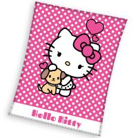 Deka Hello Kitty Puppie , Barva - Ružová , Rozměr textilu - 150x200