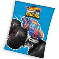 deka Hot Wheels Monster Trucks , Barva - Modrá , Rozměr textilu - 130x170