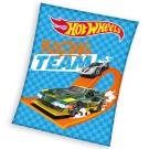 Deka Hot Wheels Nebezpečná Jazda , Barva - Modrá , Rozměr textilu - 150x200
