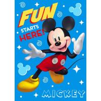 Deka Mickey Fun , Barva - Modrá , Rozměr textilu - 100x140